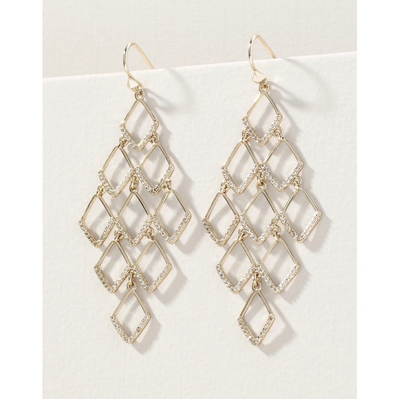 Stella & Dot | Pavé Crystal & Pale Gold Sommerville Delicate Statement E… - Picture 13 of 15